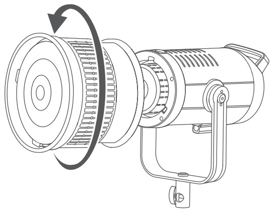 Godox FLS5 Fresnel Attachment for COB LED Lights - Godox moun 2
