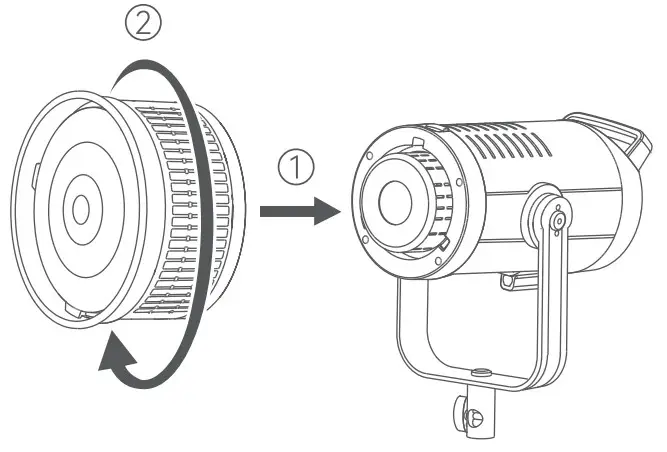 Godox FLS5 Fresnel Attachment for COB LED Lights - Godox moun