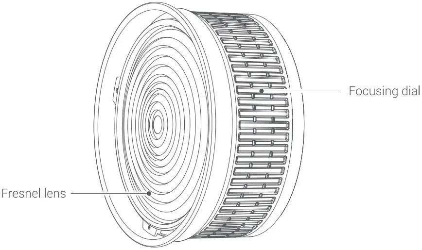 Godox FLS5 Fresnel Attachment for COB LED Lights - Parts 1