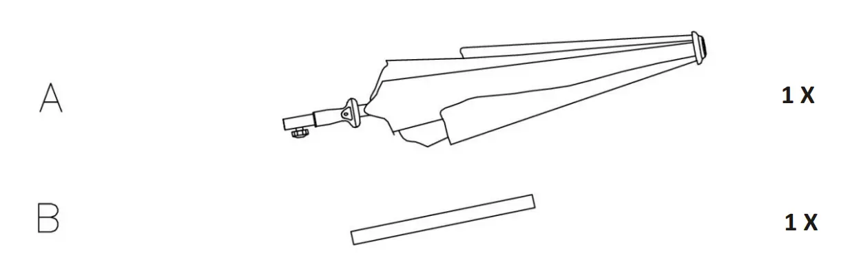 LECO Balcony Parasol - List