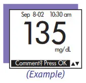 LIFESCAN OneTouch UltraSmart Blood Glucose Meter - display.