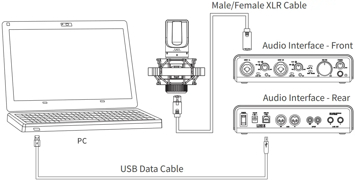 TAKSTAR PC K220 Professional Recording Microphone - phantom power