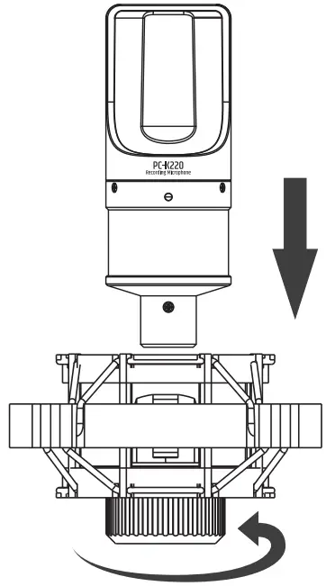 TAKSTAR PC K220 Professional Recording Microphone - screws until