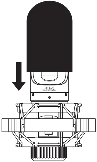 TAKSTAR PC K220 Professional Recording Microphone - windscreen onto the mic