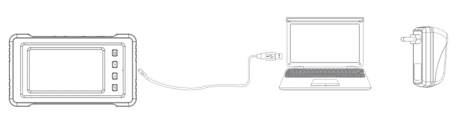 KZYEE KZ3000 Triple Lens Borescope Inspection Camera - .HOW TO CHARGE THE ENDOSCOPE