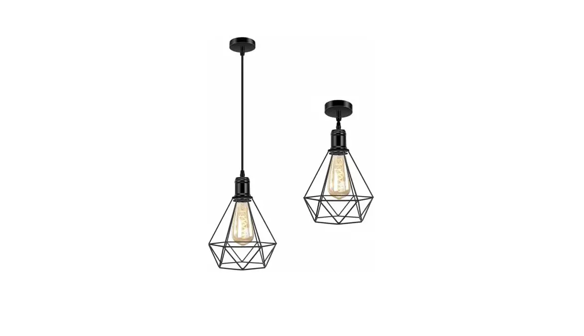 Pynsseu E26 Pendant Bulb Lamp Frame Weight Instruction Manual