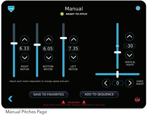 SPORTSATTACK Elite E-Hack Attack Baseball Machine - Manual Pitches Page