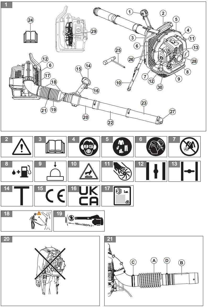 Husqvarna 345BT Backpack Blower - fig