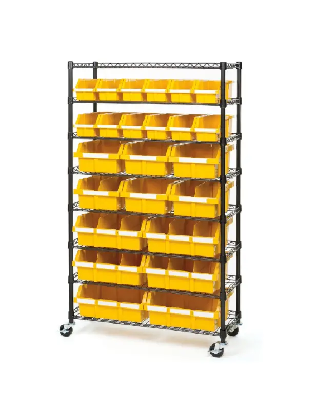King S Rack Gt0918 Gray 8-tier Botless Bin Storage System Garage Storage Rack User Guide