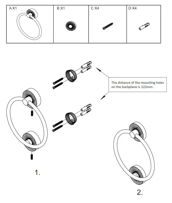 Kmart 43262519 Scalloped Door Knocker