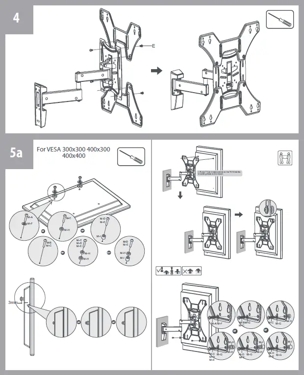 ONE-FOR-ALL-WM4451-Solid-Full-Motion-TV-Wall-Mount-fig-8
