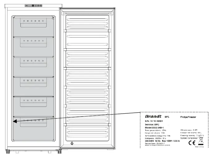 Brandt-BFU4251SW-Upright-Freezer-20