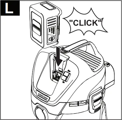KARCHER WD 3 Battery - Fig. L