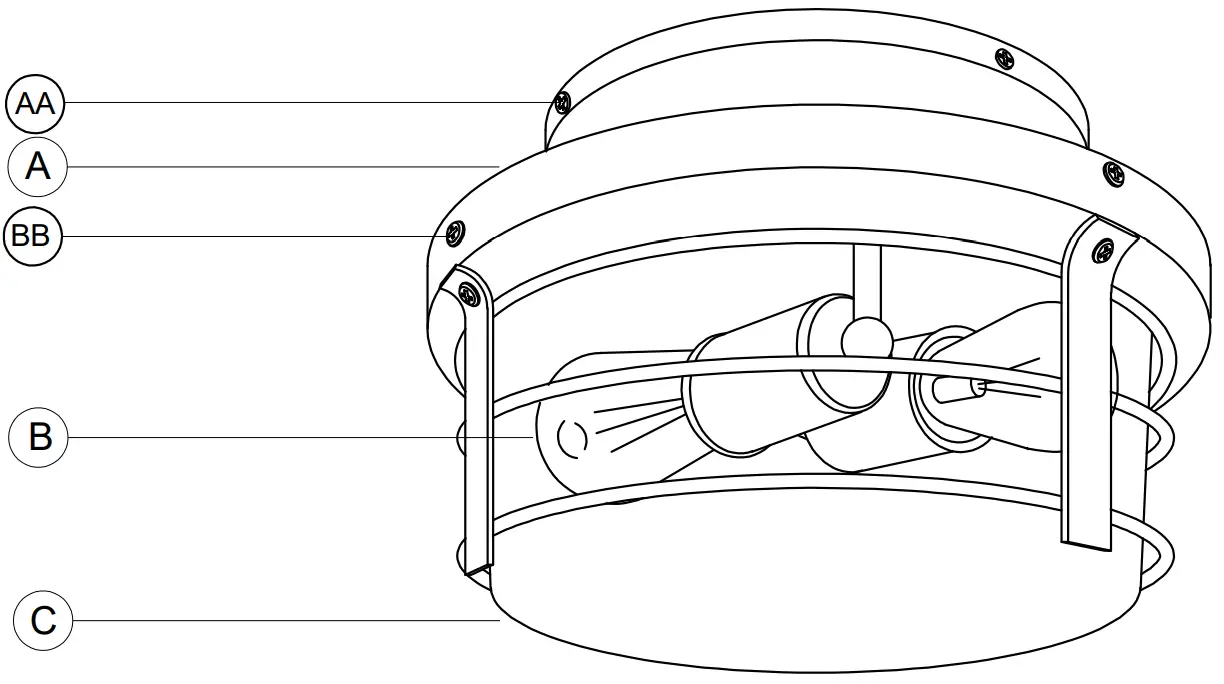 PROGRESS LIGHTING P260004 Springer II LED Antique Nickel Fan Light Kit - CONTENTS