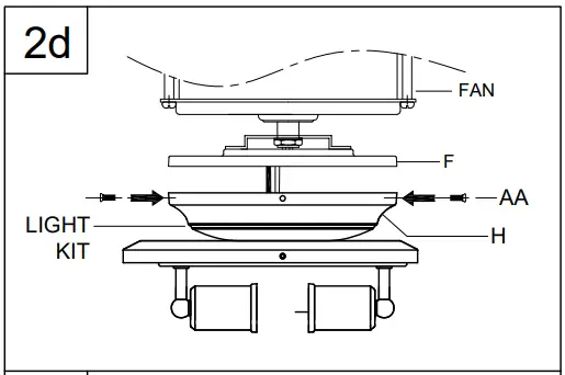 PROGRESS LIGHTING P260004 Springer II LED Antique Nickel Fan Light Kit - CONTENTS