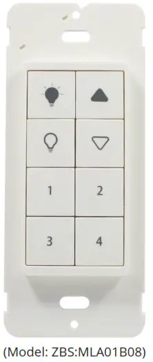 MAGTECH INDUSTRIES ZBSMLA01B08 Wireless Wall Mount Switch - Button Pressing Instructions