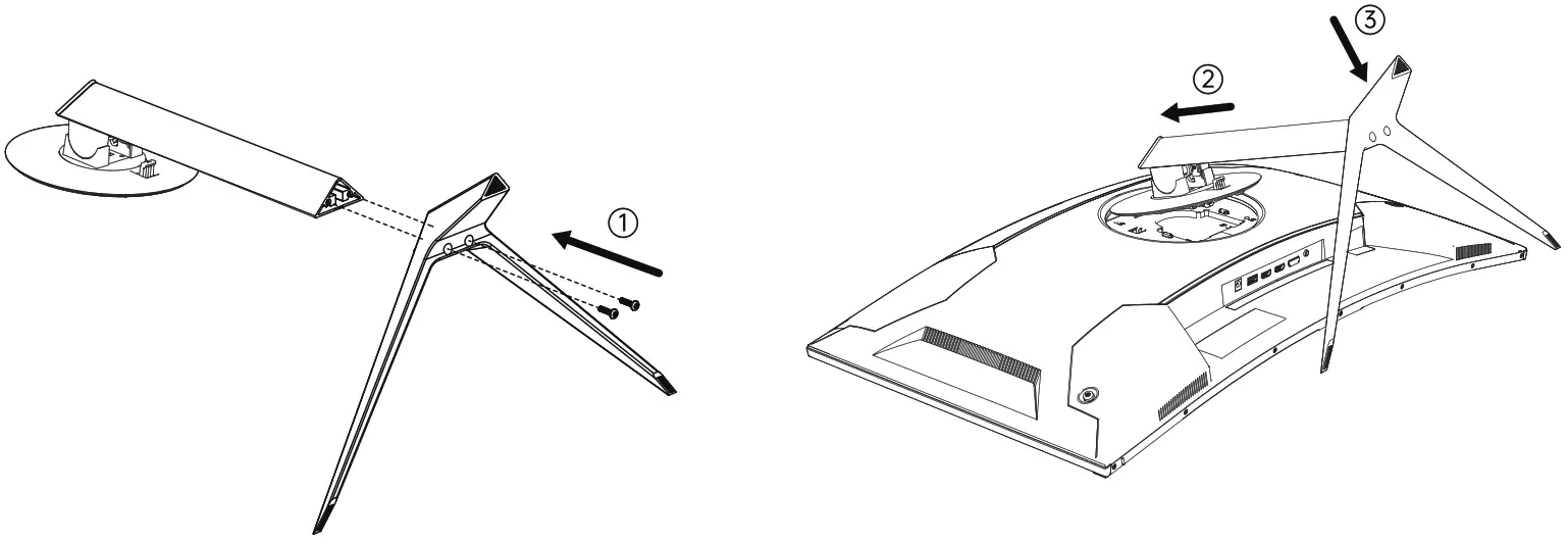 KTC H32S17 WQHD Curved Gaming Monitor - Base