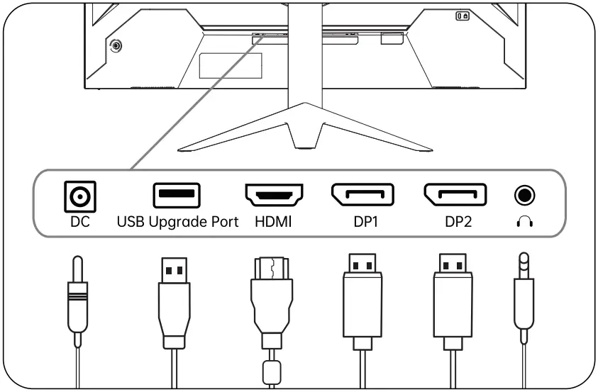 KTC H32S17 WQHD Curved Gaming Monitor - Part Description