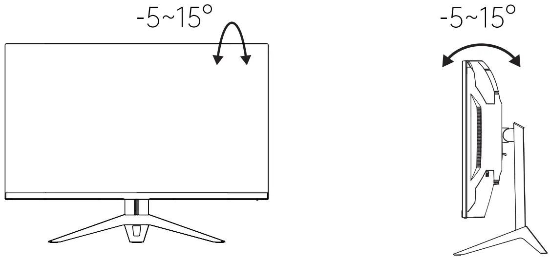 KTC H32S17 WQHD Curved Gaming Monitor - Screen Up Down