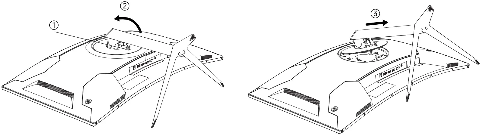 KTC H32S17 WQHD Curved Gaming Monitor - Whole Base