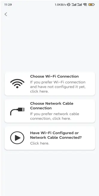 Choose Wi-Fi Connection