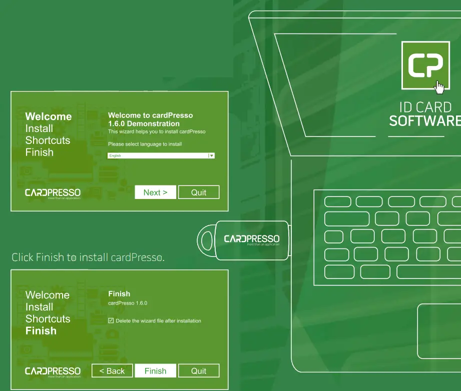 CARDPRESSO ID Card Design and Encoding Software - fig 1
