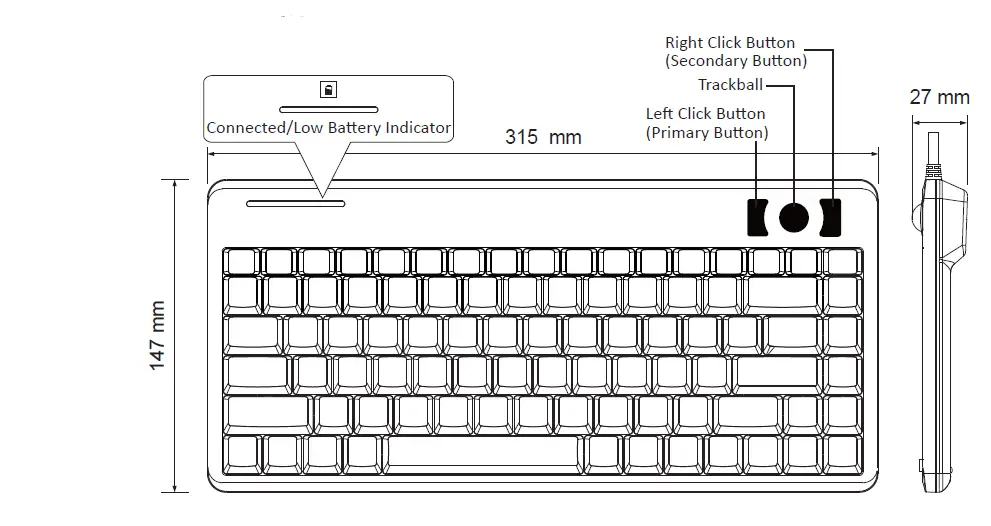 Perixx-PERIBOARD-706-PLUS-Wireless-Mini-Membrane-Trackball-Keyboard-FIG-1