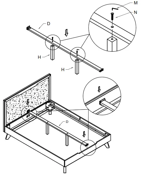 armen SETAHBDQN3A Astoria Series 3 Piece Bedroom Set - Figure7