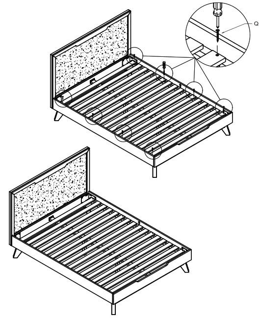 armen SETAHBDQN3A Astoria Series 3 Piece Bedroom Set - Figure8