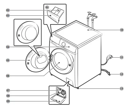 SAMSUNG WW70AA126AE-LE Washing Machine