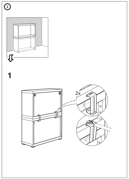 IKEA BESTÅ Shelving Unit with Door - Figure17