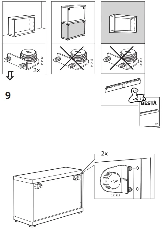 IKEA BESTÅ Shelving Unit with Door - Figure8