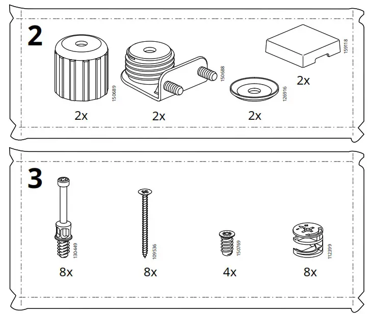 IKEA LANESUND Storage Combination Grey Brown - fig 2
