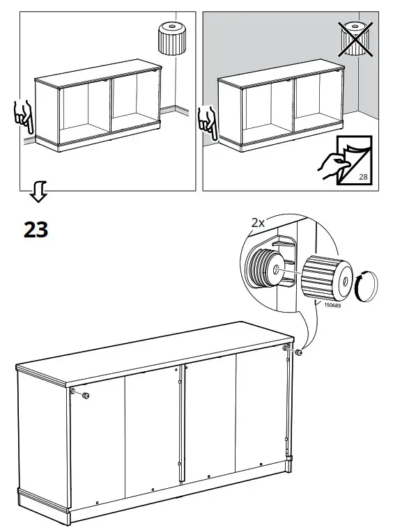 IKEA LANESUND Storage Combination Grey Brown - fig 20