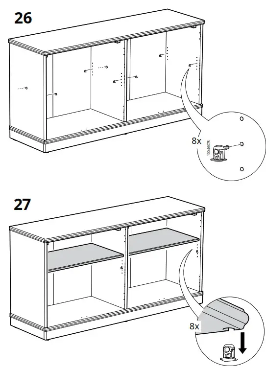 IKEA LANESUND Storage Combination Grey Brown - fig 23