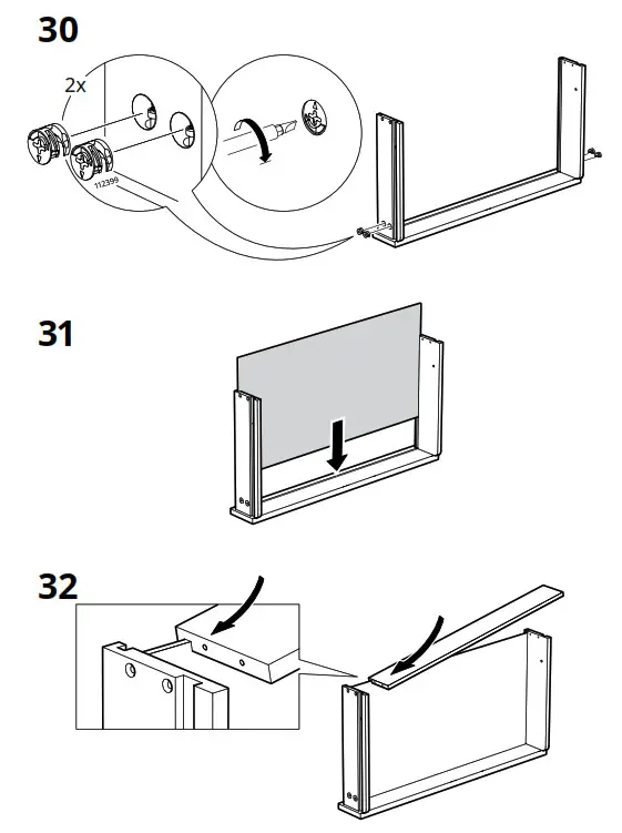 IKEA LANESUND Storage Combination Grey Brown - fig 25