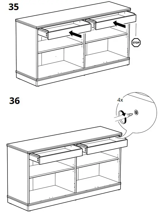 IKEA LANESUND Storage Combination Grey Brown - fig 29