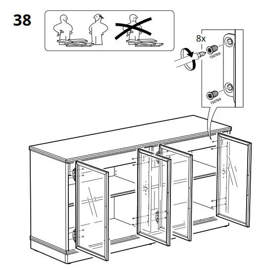 IKEA LANESUND Storage Combination Grey Brown - fig 32