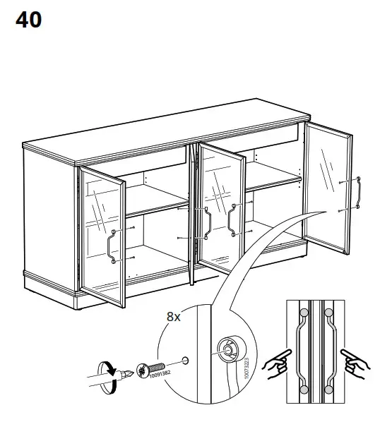IKEA LANESUND Storage Combination Grey Brown - fig 35