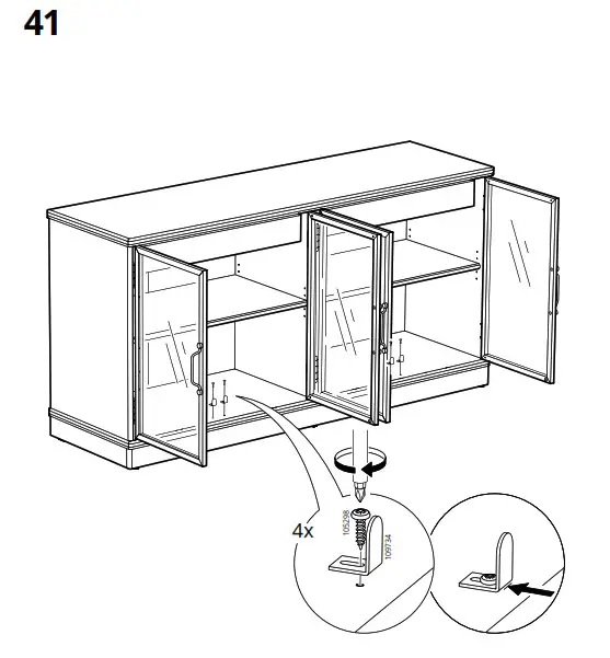 IKEA LANESUND Storage Combination Grey Brown - fig =37