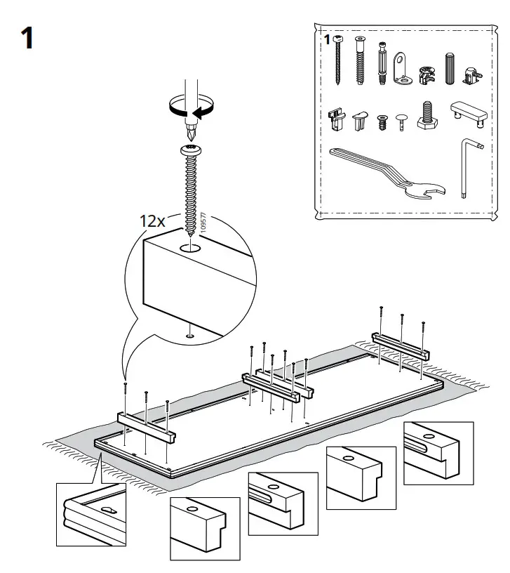 IKEA LANESUND Storage Combination Grey Brown - fig 4