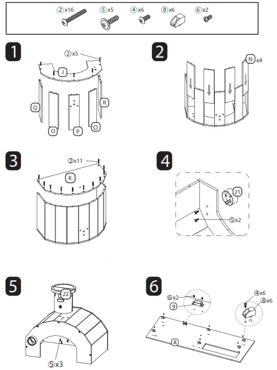 little tikes 657955 Pizza Restaurant - ASSEMBLY