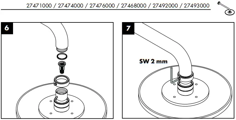 hansgrohe 27471000 Raindance Shower Head and Arm - Figure 2
