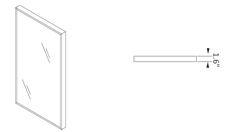 Vinnova 701818-MIR-BG Viella 18 Bathroom Mirror 2