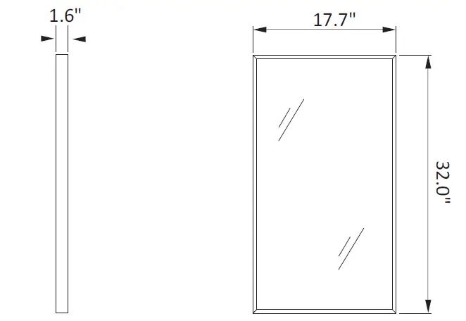 Vinnova 701818-MIR-BG Viella 18 Bathroom Mirror 3