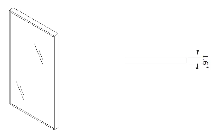 Vinnova 701818-MIR-BG Viella 18 Bathroom Mirror 4