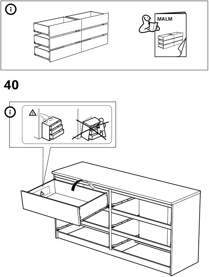 IKEA 703 546 44 MALM Chest Of 6 Drawers - overview 35