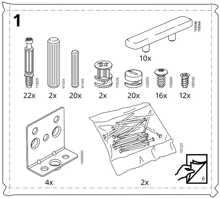 IKEA 703 546 44 MALM Chest Of 6 Drawers - overview 5