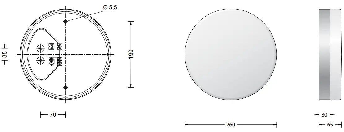 BEGA 12130.2 Ceiling and Wall Luminaire for Indoor Use