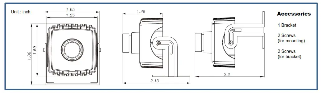 speco technologies HTINT40T1 HD-TVI 2MP Intensifier T Indoor Mini-Board Camera